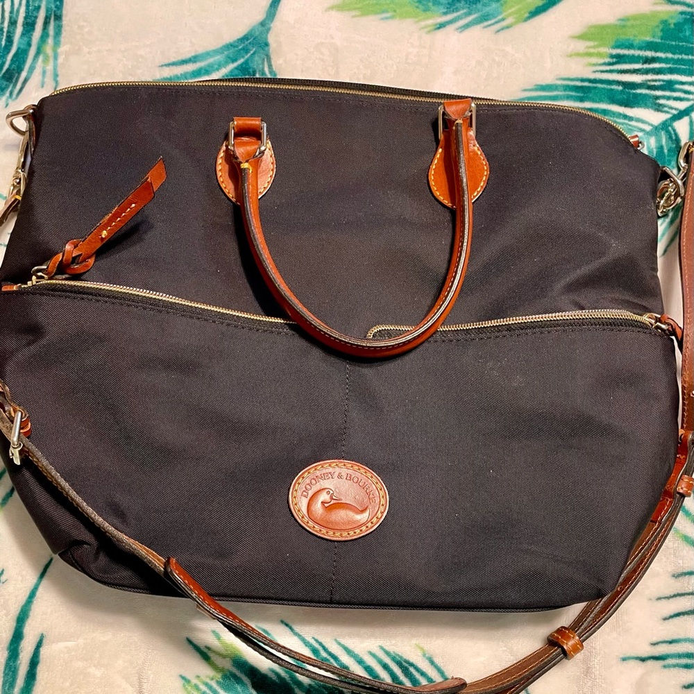 Dooney & Bourke Black and Brown Satchel